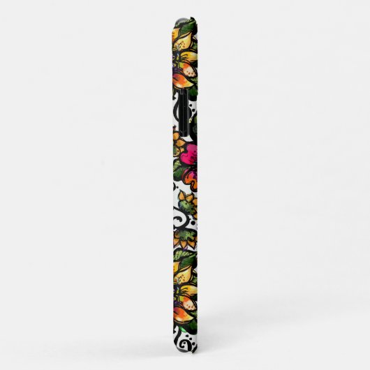 ボホの花 |ピンクと黄色のフローラ Case-Mate iPhoneケース (裏面/右)