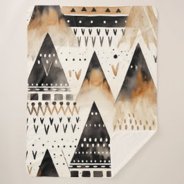 ボホの部族模様 シェルパブランケット