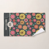 ボホはっきりしたスカンジフォークフローラモノグラカスタムム バスタオルセット (ハンドタオル)