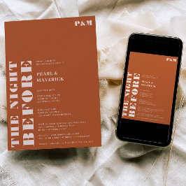 ボホはっきりしたテラコッタのリハ結婚ーサルディナー 招待状