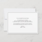 ボホはっきりしたワイルドフラワー水彩サンキューカード サンキューカード (裏面)