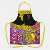 ボホはっきりした組紐デザイン エプロン (正面)