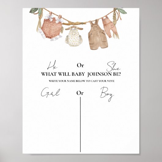 ボホは何が署名されるかのベビーを着て ポスター (正面)