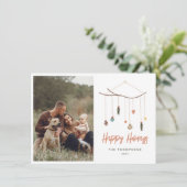 ボホぶら下がったのクリスマスツリーブランチ写真ホリデー シーズンカード (スタンド正面)