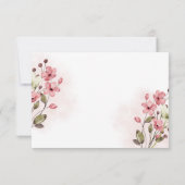 ボホほこりっぽいバラ水の色のフローラ 出欠カード (裏面)