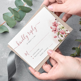 ボホほこりっぽいバラ水の色のフローラ 出欠カード