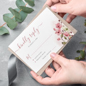 ボホほこりっぽいバラ水の色のフローラ 出欠カード