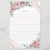 ボホほこりっぽいピンク牡丹ユーカリ金ゴールドレシピ (裏面)