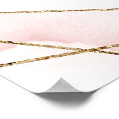 ボホほこりっぽいピンク色のローズユーカリの無詰め式 ポスター (角)