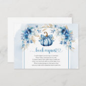 ボホほこりっぽいブルーと金ゴールドかぼちゃのブックリクエスト エンクロージャーカード (正面/裏面)