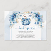 ボホほこりっぽいブルーと金ゴールドかぼちゃのブックリクエスト エンクロージャーカード (正面)