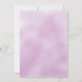 ボホほこりっぽい紫の緑のフローラブライダルシャワー 招待状 (裏面)