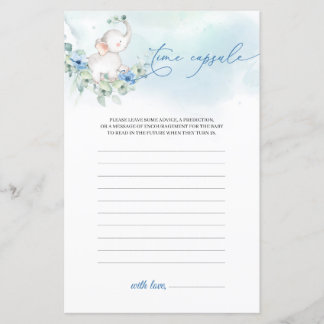 ボホほこりっぽい青い花ボーイエレファントタイムカプセル