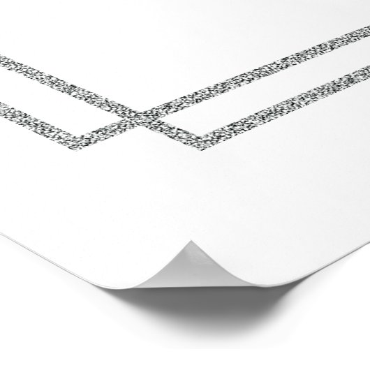 ボホほこりっぽい青と銀のグリッターバプティスウェルカム ポスター (角)