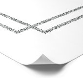 ボホほこりっぽい青と銀のグリッターバプティスウェルカム ポスター (角)