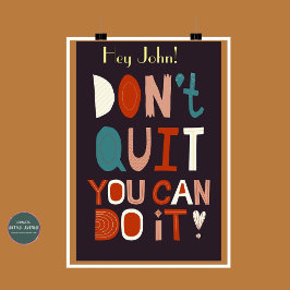 ボホやる気を起こさせるポスタやめーできない ポスター