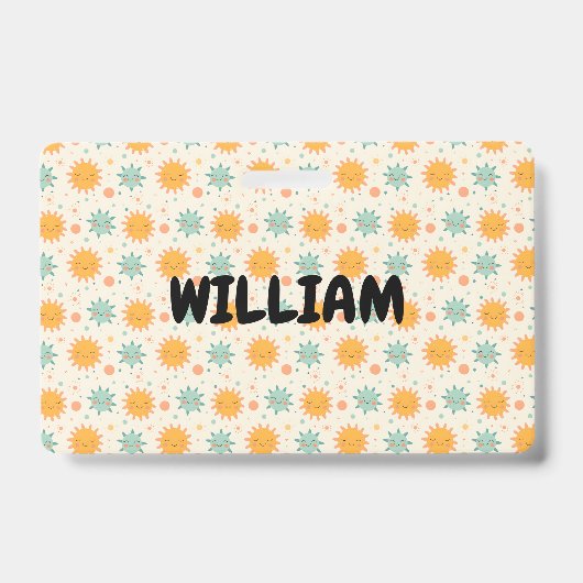 ボホよくはしゃぐサン バッジ (正面)