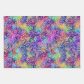 ボホろうけつ染めボタニカルビューティフル ラッピングペーパーシート (正面)