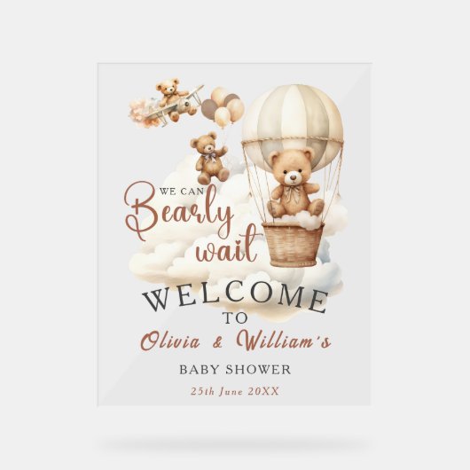 ボホを待てよ男女兼用 アクリルサイン (正面)