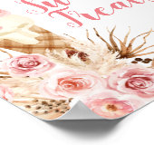 ボホアイスクリームウォーターカラースイートトリートサイン ポスター (角)