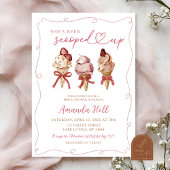 ボホアイスクリームスクープされたブライダルシャワー 招待状