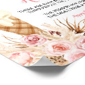 ボホアイスクリームパンパスグラスベビーソック狩り ポスター (角)