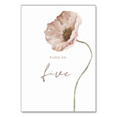 ボホアイスランドウォーターカラーアイスランドポピーの花 テーブルナンバー (正面)