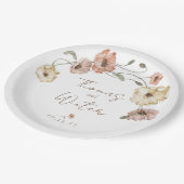 ボホアイスランドウォーターカラーアイスランドポピーの花 ペーパープレート (アングル)