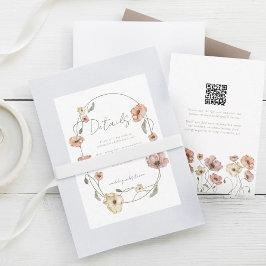 ボホアイスランドウォーターカラーアイスランドポピーの花 出欠カード