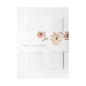 ボホアイスランドウォーターカラーアイスランドポピーの花 招待状ベリーバンド (正面例)