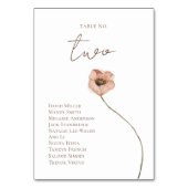 ボホアイスランドウォーターカラーアイスランドポピー花 テーブルナンバー (正面)