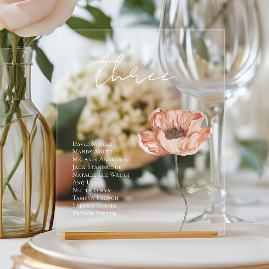 ボホアイスランドウォーター色アイスランドポピー花タブ アクリルサイン