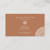 ボホアイボリーマンダラヨガ名前をカスタムする 名刺 (裏面)