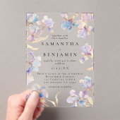 ボホアイリス結婚ズ アクリル招待状 (インサイチュ (ポータブル))