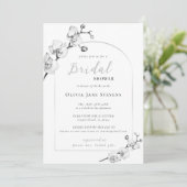 ボホアエレガントーチホワイト金ゴールドランブライダルシャワー 招待状 (スタンド正面)