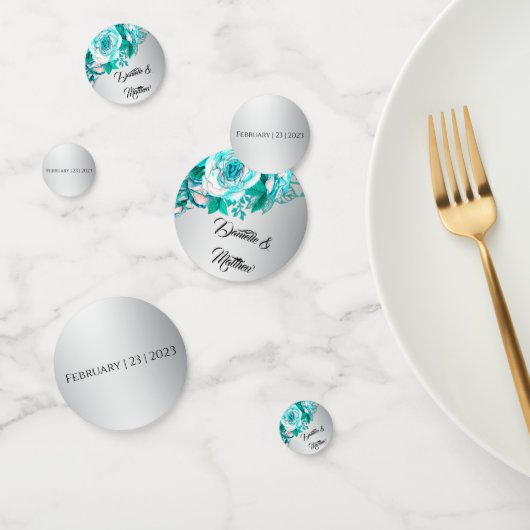 ボホアクアバラオンシルバー結婚ズ コンフェッティ (グループ)