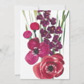 ボホアクリル結婚花 招待状 (裏面)