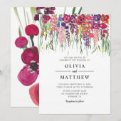 ボホアクリル結婚花 招待状 (正面/裏面)