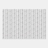 ボホアステカをテーマにしたラインアートサンワン1歳の誕生日 ラッピングペーパーシート (正面)