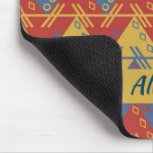 ボホアステカスタイルブルーレッドと金ゴールド マウスパッド (コーナー)