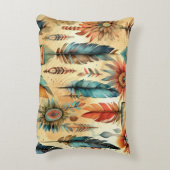 ボホアステカトバルブルーの羽 アクセントクッション (裏面(縦))