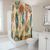 ボホアステカトバルブルーの羽 シャワーカーテン (インサイチュ)