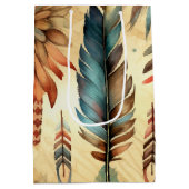 ボホアステカトバルブルーの羽 ミディアムペーパーバッグ (裏面)