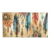 ボホアステカトバルブルーの羽 枕カバー (裏面-右)