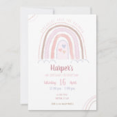 ボホアゾンウェイオバーザレインボー誕生日 招待状 (正面)