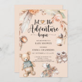 ボホアドベンチャーが赤ちゃんシャワーを男女兼用開く 招待状 (正面/裏面)