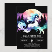 ボホアドラブルホース誕生日 招待状 (正面/裏面)