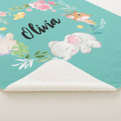 ボホアニマルウッドランドテーマシェルパブランケット シェルパブランケット (3/4)