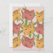 ボホアニマルキャットチータサファリブライダルシャワー 招待状 (裏面)