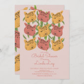 ボホアニマルキャットチータサファリブライダルシャワー 招待状 (正面/裏面)